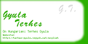 gyula terhes business card